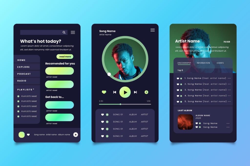 spotify premium mod apk interface